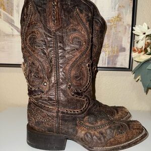 Corral Brown women’s Western Embroidered Boots Size 7.5